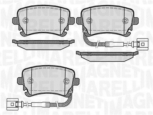 MAGNETI MARELLI Комплект тормозных колодок, дисковый тормоз 363916060603